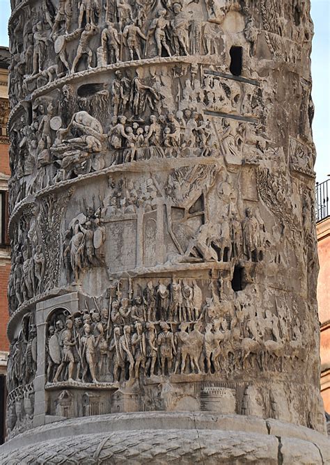 The Column Of Marcus Aurelius Ad 180 192 Rome On The Lef Flickr