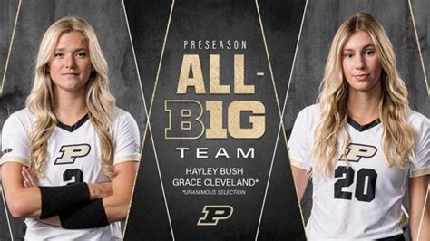 Bush Cleveland Receive Preseason All Big Ten Honors Purdue Boilermakers