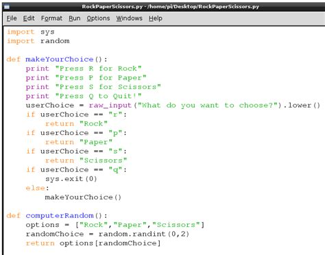 When calling pygame.init(), any errors will cause an exception. Trevor Appleton: Basic Python - Rock Paper Scissors