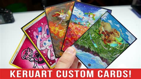 Opening Hand Painted Custom Full Art Pokemon Cards By Keruart Youtube