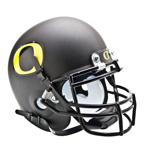 Oregon Ducks Ncaa Authentic Mini 1 4 Size Helmet Alternate Black W Gd