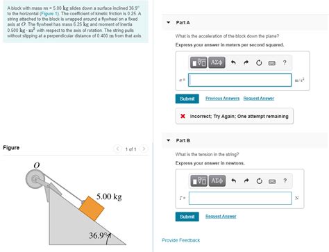 Solved A Block With Mass M 500 Kg Slides Down A Surface