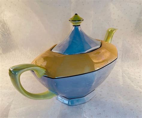 Beyer Bock Porcelain Art Deco Lustreware Etsy Canada Tea Pots Art Tea Pots Porcelain Art