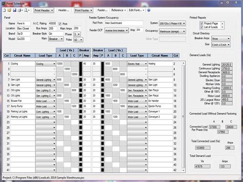 Develop the basic boundary drawing to your company. Loadcalc 2014 Panel Schedule - FREE Download Loadcalc 2014 ...
