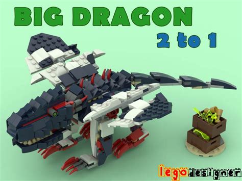 Lego Moc 31088 2 To 1 Big Dragon By Legodesigner Rebrickable Build