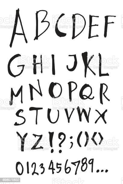Hand Drawn Alphabet Letters Vector Eps10 Stock Illustration Download
