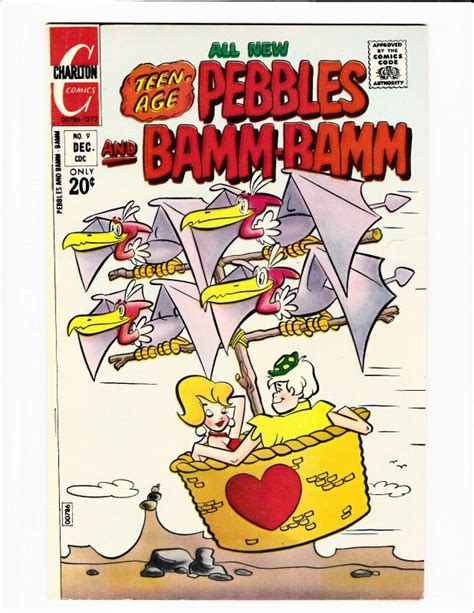 Pebbles And Bamm Bamm 9 Flintstones Charlton 1972 Fn 60 Hanna