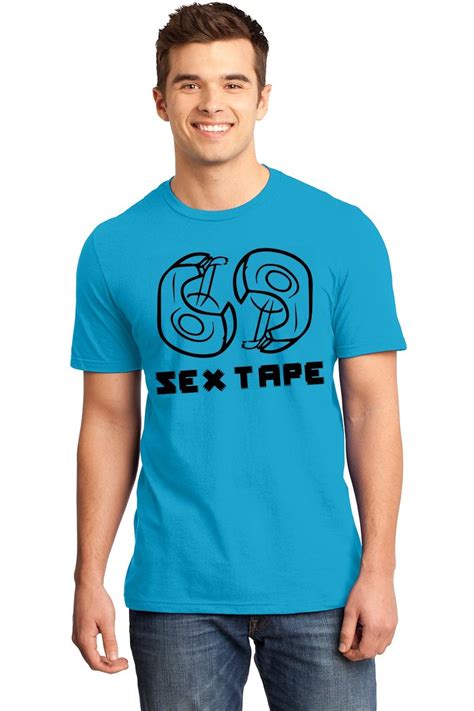 Mens Sex Tape 69 Soft Tee Rude Party Graphic Adult Sexual Humor Shirt