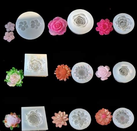 Flower Silicone Mold Epoxy Resin Mold Jewelry Making Craft Diy Etsy