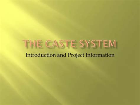 Ppt The Caste System Powerpoint Presentation Free Download Id2288162