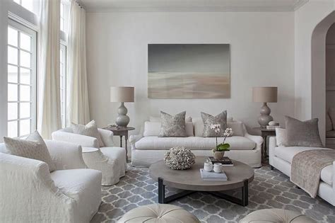 See more ideas about designer fabrics online, family room sectional, anita spero design. White and ivory living room | Living room grey, Ivory ...