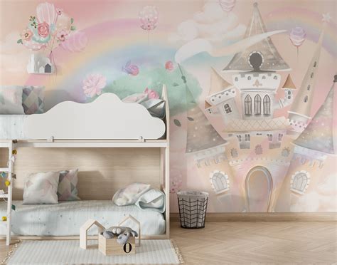 Princess Mural Wallpaper Nursery Wallpaper Nursery Wallpaper Girls
