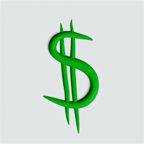 Premium Photo Green Dollar Sign 3d Illustration