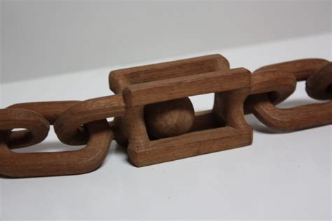 Mid 20th Century Primitive Hand Carved Wooden ‘chain Jarontiques