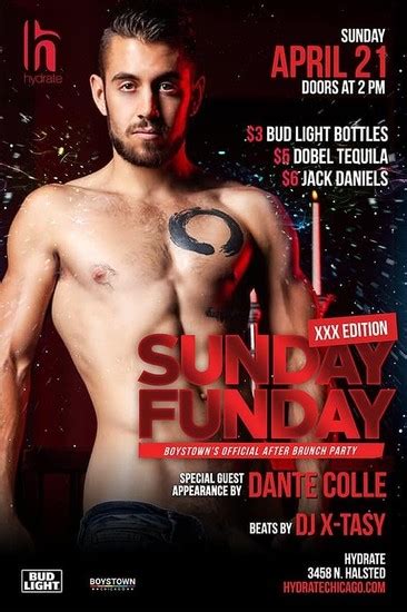 Dante Colle Xxx Sunday On Hydrate Nightclub Events In Chicago