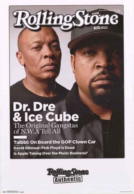Dr Dre Ice Cube Rolling Stone Poster 22x34 Rolling Stone Magazine Cover