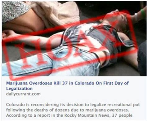 So if a person gets high after consuming 1 gram, it will take 40,000 grams to overdose. Did 37 Really Die On Colorado's Opening Day? More Like ...