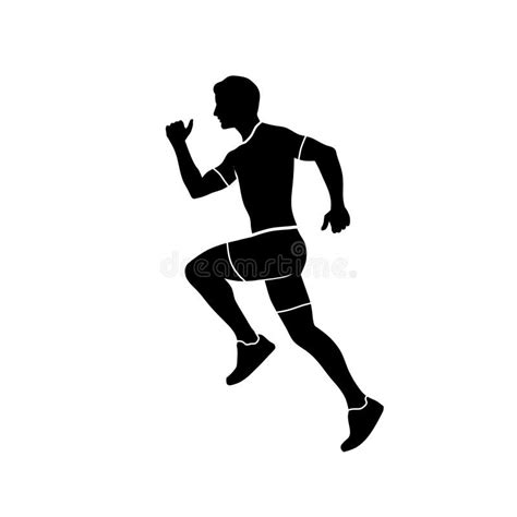 Abstract Running Man Sport Silhouette Stock Vector Illustration Of