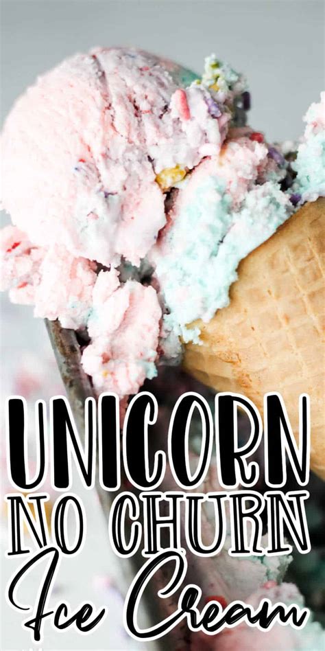 Berry Flavored Unicorn No Churn Ice Cream Recipe