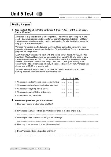 Unit 5 Test Interactive Worksheet For 3rd Grade