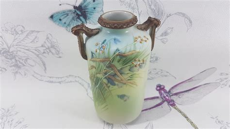 Art Deco Vase Antique Noritake Japanese Vase Vintage Hand Painted Vase Artdecovase