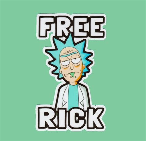 Rick And Morty Free Rick Sanchez Sticker Decal With Images Custom