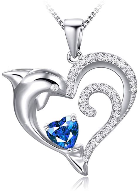 Pin By Gaofei On Dolphins Sterling Silver Heart Dolphin Necklace