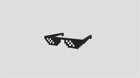 Pixel Sunglasses Buy Royalty Free 3d Model By Ed Edplus [f4bfb3f] Sketchfab Store