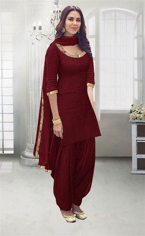 Punjabi Actress Sonam Bajwa Replica Rayon Suit Maron Salwar Kameez Shalwar Kurta Ebay