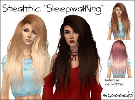 Stealthic Sleepwalking Hair Retextured At Wasssabi Sims Sims 4 Updates