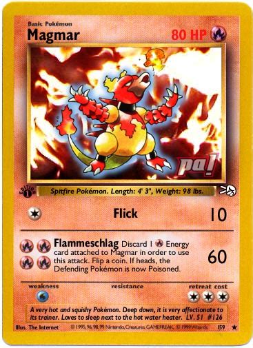 Magmar evolves from magby starting at level 30 and evolves into magmortar through traded while holding magmarizer. Magmar