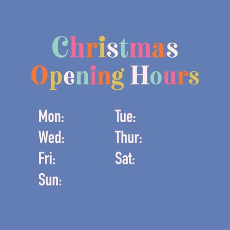 Christmas Opening Hours And Free Christmas Signs Christmas Signs Free