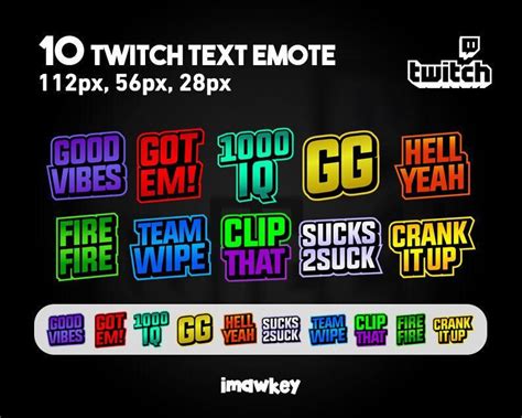 Badges Discord Emotes Streaming Twitch Emotes Streamer POSITIVE VIBES CARD Twitch Emote Gg