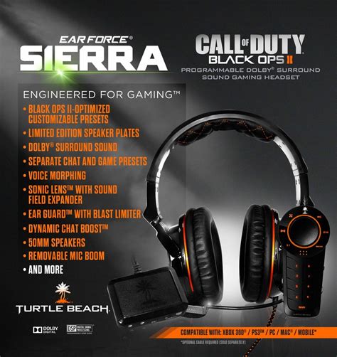 Turtle Beach Call Of Duty Black Ops Ii Ear Force Sierra Headset