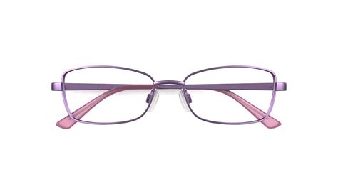 Specsavers Womens Glasses Gardner Purple Geometric Metal Nickel