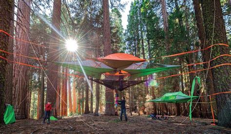 Tentsile Tree Tent A Hovering Hammock Tent That Connects To Three Trees