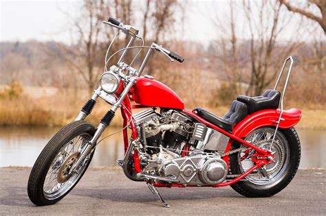 1951 Harley Davidson Flh Panhead Red Metallic
