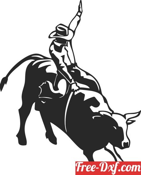 Download Bull Riding Rodeo Clip Art Izse High Quality Free Dxf F