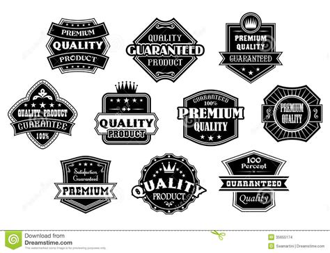 Labels Set In Vintage Western Style Stock Vector