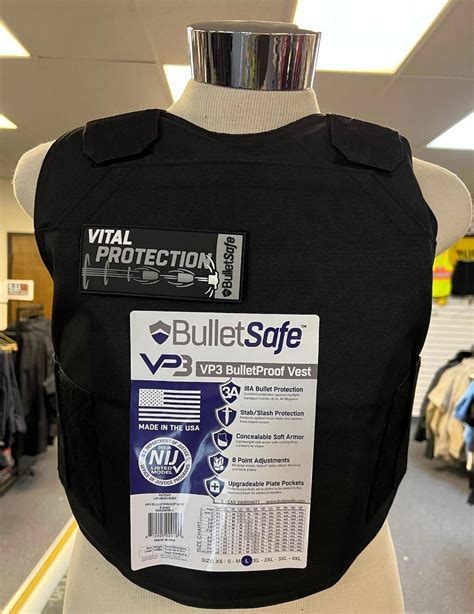 Bulletsafe Vp3 Bulletproof Vest Nij 3a Concealable Body Armor