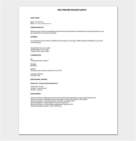 Download best resume formats in word and use professional quality fresher resume templates for free. Graduate Fresher Resume Template - 12+ Samples & Formats