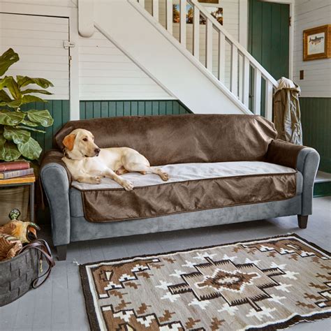 Faux Leather And Fleece Dog Couch Cover Orvis