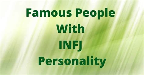 Famous People With Infj Personality Pesonality Guru