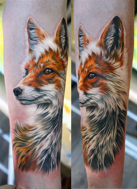 Fox Tattoo By Nikasamarina On Deviantart Animal Tattoos Fox Tattoo