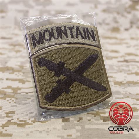 10th Mountain Division With Tab Bronze Embroidered Military Patch