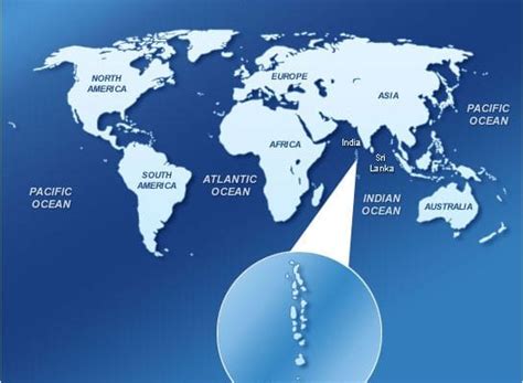 Mapa Maldivas Onde Ficam As Maldivas No Mundo