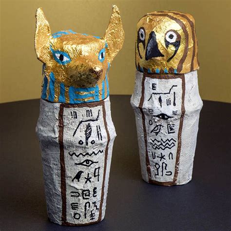 Egyptian Canopic Jars Free Craft Ideas Baker Ross Egypt Crafts