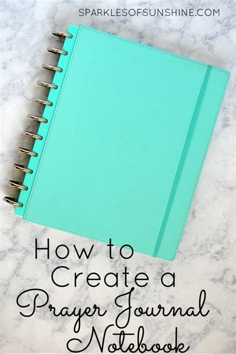 How To Create A Prayer Journal Notebook Sparkles Of Sunshine