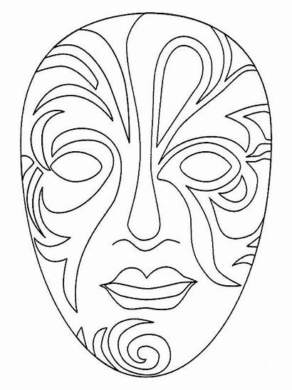 Mask African Coloring Masks Pages Printable Sheets