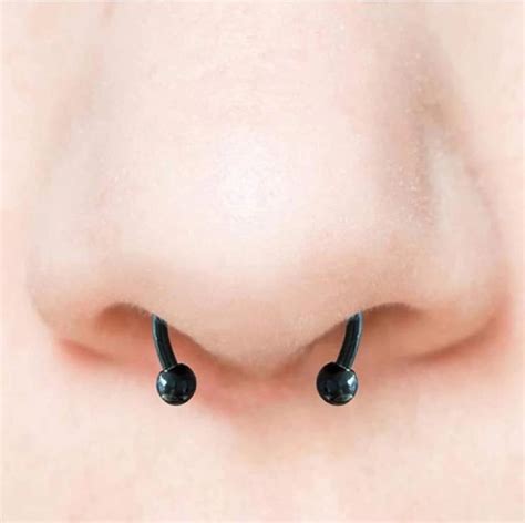 Fake Nose Ring Magnetic Septum Nose Ring Fake Piercing Nose Etsy